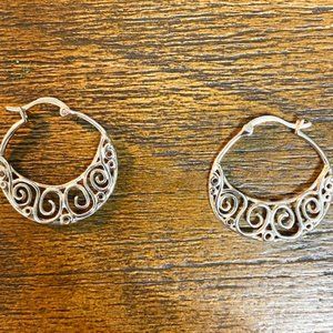 Silver hoops
